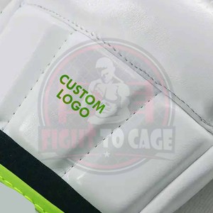 Green & Black Customizable MMA Gloves with Hook & Loop Closure Leather/Microfiber <b>Material</b> Lightweight & Durable for Adult Use - Product Image 5