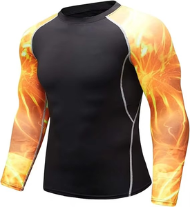 Rashguard à manches longues en tissu Spandex respirant et compressif pour la sublimation, idéal pour le MMA, avec logo personnalisé, indispensable pour la salle de sport - Product Image 2