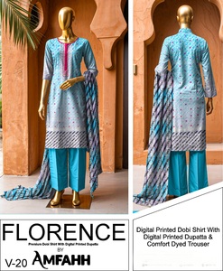 ชุดคอตตอน/สนามหญ้าผ้าฝ้ายพิมพ์ลายสำหรับผู้หญิงดีไซน์แบบปากีสถานจาก shalwar kameez - Product Image 2