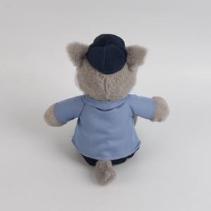 Personnalisable doux coton peluche Police loup poupée peluche jouet maille doublure peluche sac à dos soulagement du Stress Peluche jouets - Product Image 4