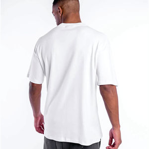 Vente en gros T-shirts à col rond en coton biologique surdimensionné pour hommes, personnalisables avec le logo de votre marque, plusieurs couleurs disponibles - Product Image 2