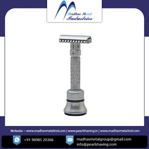 Hot Selling Flexi Adjustable Stainless Steel Double Edge Safety <b>Razor</b> with Brass Handle for <b>Men</b> - Product Image 2