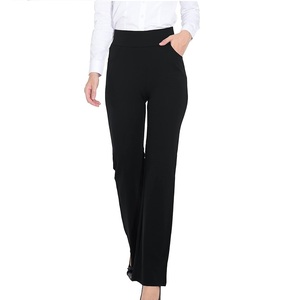 Pantalon habillé avec logo personnalisé pour femmes, baggy ample grande taille pour le bureau, vente en gros de pantalons en coton et soie au crochet OEM - Product Image 6