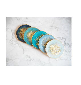 Posavasos de resina hechos a mano de La India para decoración del hogar de lujo, juego de vajilla a un precio muy asequible - Product Image 2