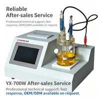 Titrant d'humidité Karl Fischer de laboratoire YX-700W, testeur d'humidité traces pour l'analyse du charbon, du pétrole et des produits chimiques, résolution 0,1 µg