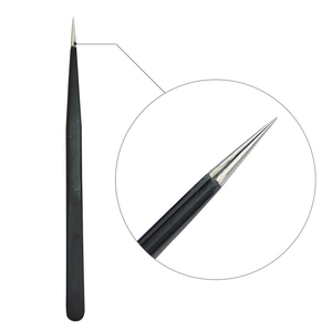 Pinzas de extensión de pestañas de acero profesional Pinzas de aislamiento puntiagudas curvas Extensiones de pestañas de volumen Instrumentos de belleza - Product Image 5