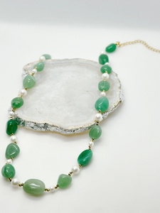 Moonriver bohemio elegante joyería religiosa de acero inoxidable cadenas de cuentas de piedra Natural oscura collares de cuentas de moda Popular - Product Image 2