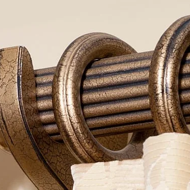 Adjustable Tension Curtain Rods - 18-28 Inch Spring-Loaded Rods For Kitchen & Bathroom (2-Pack, Brass)