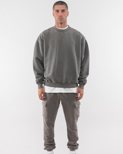 เสื้อครอปสำหรับผู้ชายเสื้อสเวตเตอร์คอกลมผ้าฝ้าย100% มีฮู้ดโอเวอร์ไซส์ออกแบบได้ตามต้องการ - Product Image 4