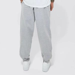 Men Basic Grey Jogger Pants Elastic Cuff Sweatpants with Relaxed Fit Casual Men Fleece Joggers Soft Cotton <b>Blend</b> Sweatpants - Product Image 3