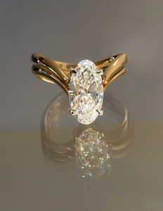 Vintage 2CT Oval Cut Engagement Ring Set <b>Unique</b> Matching Band Ring 925 Sterling Silver Diamond Ring Wedding <b>Gift</b> <b>For</b> <b>Her</b> - Product Image 1