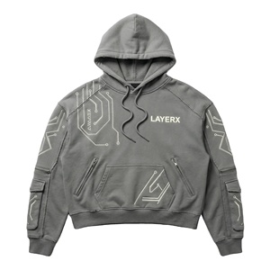 Sudadera con Capucha Gruesa de Invierno para Mujer, 500 g/m², Algodón, Felpa Francesa, con Pedrería, Corte Recto, Bordado Personalizado, Estilo Urbano - Product Image 1