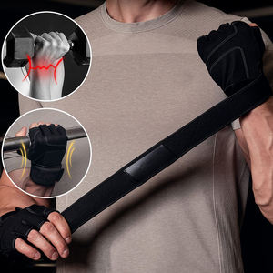 Look elegante Guantes de levantamiento de pesas Entrenamiento de ajuste cruzado Protección de Palma Entrenamiento Medio dedo Gimnasio Guantes de fitness - Product Image 5