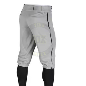 Pantalones de béisbol OEM con bolsillo lateral de cintura ajustable y servicio de impresión personalizado - Product Image 2