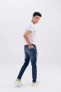 Jeans en denim pour hommes avec logo personnalisé OEM ODM vente en gros pantalons en denim de coton nouveauté bas à la mode - Product Image 2