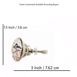 Meubles de luxe marocains or rose mosaïque hexagone boutons en céramique pour armoire cuisine utilisation élégante fleur tiroir armoire poignée - Product Image 4