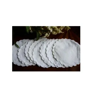 Linen Coaster untuk minuman dekoratif nampan untuk rumah Non Slip Cup alas tahan air dan ukuran disesuaikan diskon besar