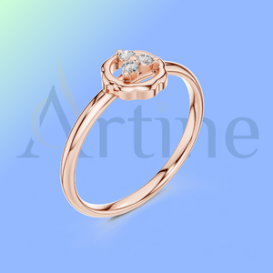18K Fancy <b>Statement</b> <b>Ring</b> for Ladies Gold Plated - Product Image 1