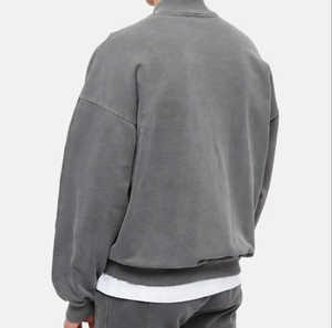 เสื้อมีฮู้ดผ้าฟลีซแบบสวมหัวโอเวอร์ไซส์ผ้าคอตตอนแนวสตรีท - Product Image 4