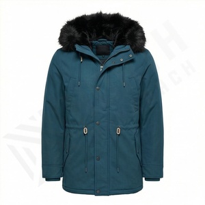 Chaqueta Parka Formal para Hombre, Talla XL, Cálida, con Forro Polar Estándar, Capucha Desmontable, Relleno de Algodón, Venta al Por Mayor - Product Image 1