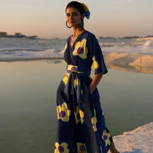 Indian Cotton Boho Dresses - Hand Block Printed Maxi