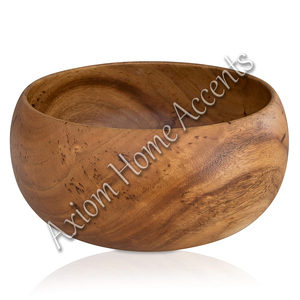 Axiom Home Accents Cuenco de decoración de madera Premium Acento de mesa único para una experiencia gastronómica fina para niños Comedor Comercial Comprador - Product Image 1