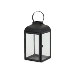 Nordic Iron Metal Candle <b>Lantern</b> <b>Black</b> Color For Home Wedding Holiday Lighting Decoration Hanging & Floor <b>Lanterns</b> - Product Image 1