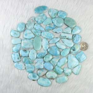 Cabochons de Larimar naturel de haute qualité mélange forme 1-2 pouces en vrac pierres précieuses en vrac faisant des fabricants de colliers en argent faits à la main - Product Image 2