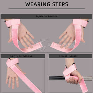 Premium Lifting Straps Soft Padded <b>Wrist</b> <b>Support</b> <b>For</b> Intense Strength Training Weight Lifting Straps - Product Image 3