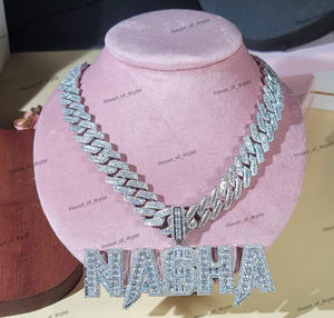 Collier Hip Hop en Argent 925 avec Pendentif Personnalisé en Diamant Moissanite VVS, Chaîne Cubaine - Product Image 4