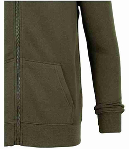 Sweat à capuche pour hommes personnalisé en usine respirant 100% coton matériel avec poche zippée en polaire douce conception de la mode fournisseur en gros - Product Image 3