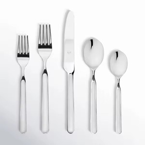 Ensemble de couverts professionnels à manche blanc pour restaurant, hôtel, complexe hôtelier, vaisselle de table, service des clients, traiteur et usage quotidien - Product Image 1