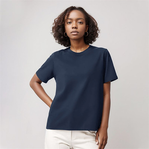 180gsm femmes décontracté 100% coton blanc plaine col rond respirant confortable femme à manches courtes T-shirt pour hommes - Product Image 2