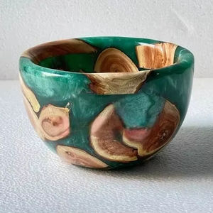 Bol à joint en résine et bois de conception moderne nouveau bol à pâte ou à mélanger cuisine de luxe hôtel maison restaurant fournitures bol en bois - Product Image 1