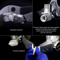 Lampe frontale chirurgicale ESC Medicams et lampe frontale LED ORL avec loupes dentaires pour la chirurgie et batterie sans fil