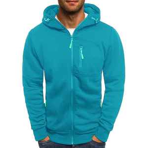 2025 Premium hommes hiver fermeture éclair à capuche lourd coton polaire écologique respirant brodé Streetwear en gros - Product Image 3