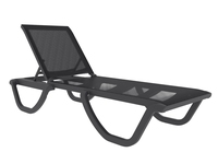 Chaise longue en plastique moderne de haute qualité pour une utilisation en extérieur dans les centres de villégiature, les hôtels, les spas et les clubs de plage, fabriquée en Turquie