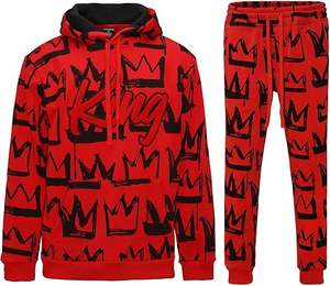 RAPIDE nouveau SERVICE hommes survêtements ensembles à manches longues pleine fermeture éclair survêtement actif vestes et pantalons 2 pièces tenues - Product Image 1