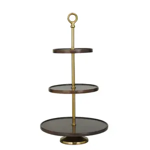 Luxury Royal Style Cake Stand with Durable <b>Gold</b> Finish Customizable Size for Gleaming Metallic Cake Display - Product Image 5