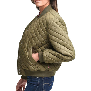 Vente en gros 2024 blouson aviateur simple à la mode pour femmes personnalisé OEM blousons aviateur chauds chauds respirants d'hiver en bas quantité minimale de commande - Product Image 3