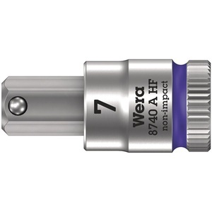 WERA 8740 a HF Llave de vaso de 1/4 pulgadas, ancho de la llave de inserción 7 mm, longitud 28 mm - Product Image 1