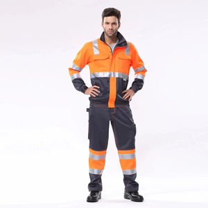 Mono de alta visibilidad FR para hombre, traje de construcción de poliéster resistente al fuego, monos uniformes de algodón al por mayor - Product Image 6