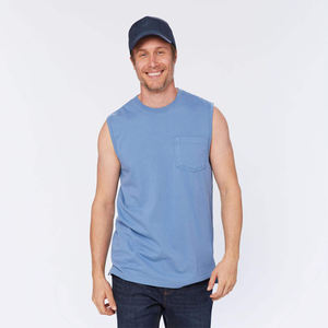 OEM Custom Manufacturer High-Quality <b>Men's</b> Sleeveless <b>Pocket</b> T-<b>Shirt</b> Perfect for Summer and Activewear <b>Men's</b> T-<b>shirts</b> - Product Image 2