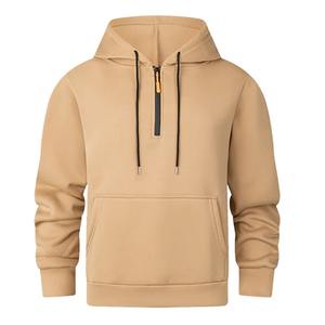 Sweat-shirt sport pour homme, semi-zippé, hiver, broderie, imprimé numérique, uni, teinture unie, tendance - Product Image 2