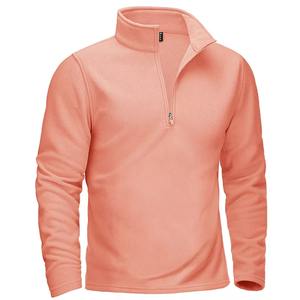 Classic <b>Mens</b> Half <b>Zip</b> top <b>Fleece</b> Sweatshirt 410 GSM Heavy Cotton Soft Interior OEM & ODM Embroidery Factory Direct Supply - Product Image 4