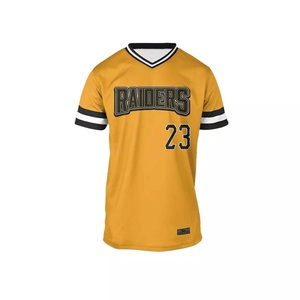 Unisex High Quality 100% Polyester V-Neck Jersey Custom OEM Sportswear Baseball Softball Quick Dry Breathable Heat-Transfer - Product Image 4