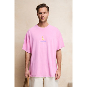 GRIMELANGE SAMANTHO T-shirt pour homme en coton biologique doux avec détails imprimés lavés - Product Image 3