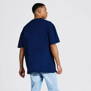 Custom Logo Oversize Crewneck T Shirt Loose Fit <b>Tshirts</b> Cotton Drop Shoulder Short Sleeve Solid Baggy Shirts - Product Image 1