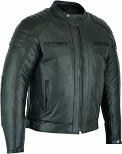 <b>Men</b> Fitted Leather <b>Men's</b> Leather <b>Jacket</b> Black <b>Jacket</b> Top Quality Fashion Leather <b>Jacket</b> <b>Men</b> - Product Image 3