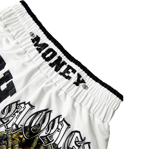 Shorts de Muay Thai en satin personnalisés OEM, durables, pour Jiu-Jitsu, grappling, MMA, avec logo brodé, shorts de combat sublimés - Product Image 4